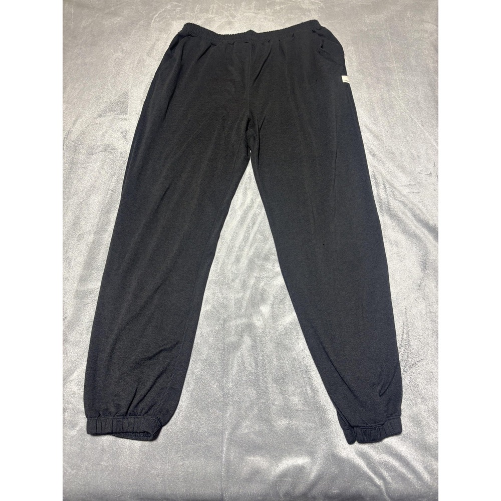 Vuori Women Size M Black Boyfriend Sweatpant Jogger Pant VW457 Spot Hole